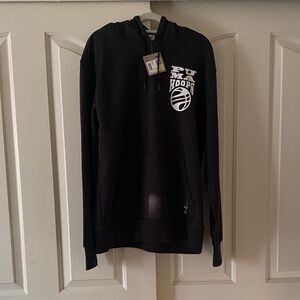 Puma Black Hoodie with White Logo. Size M